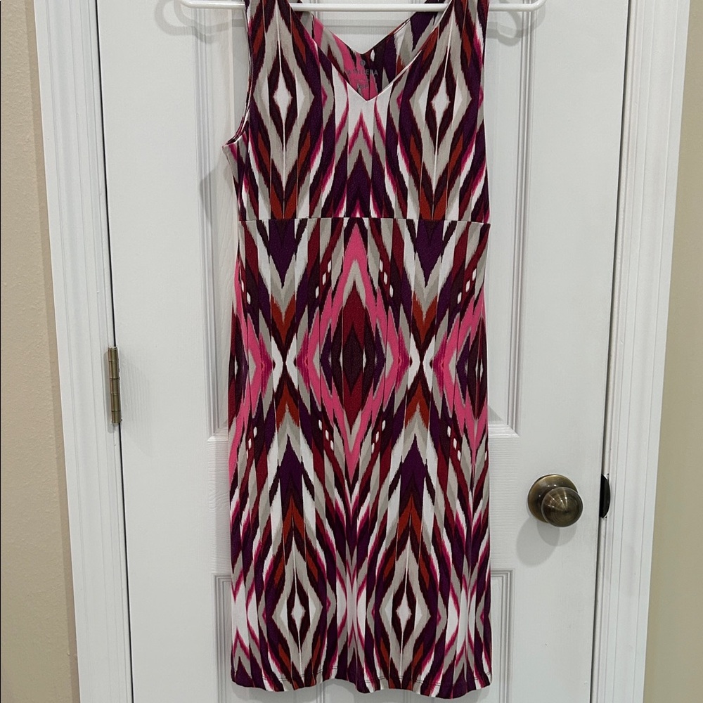 Athleta Pink and Purple Patterned Dress